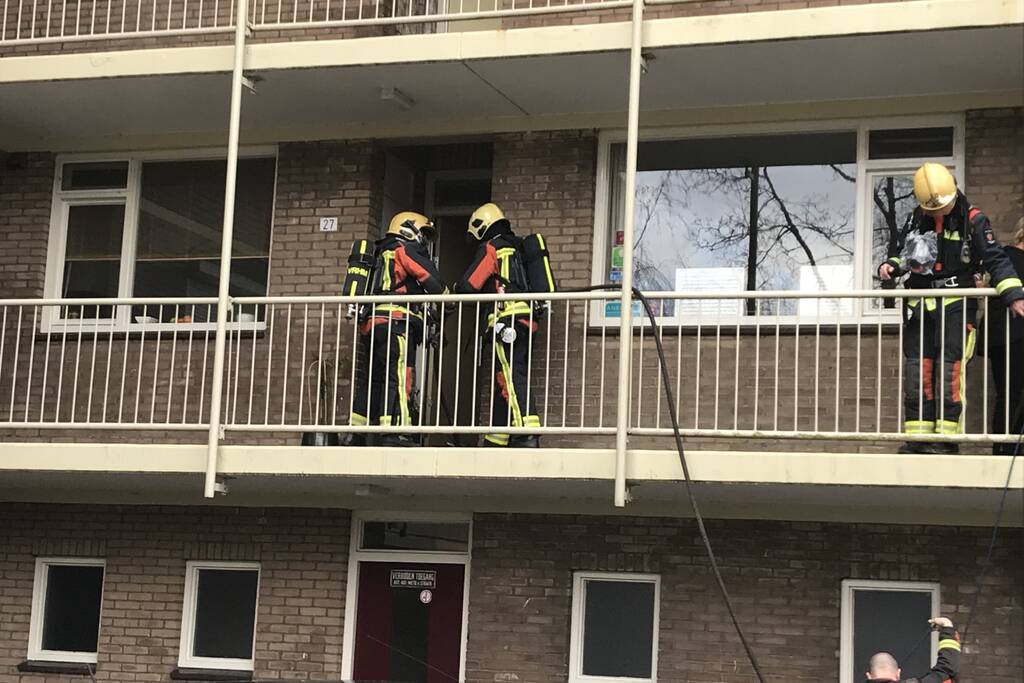 Combimagnetron vliegt in brand tijdens het bakken