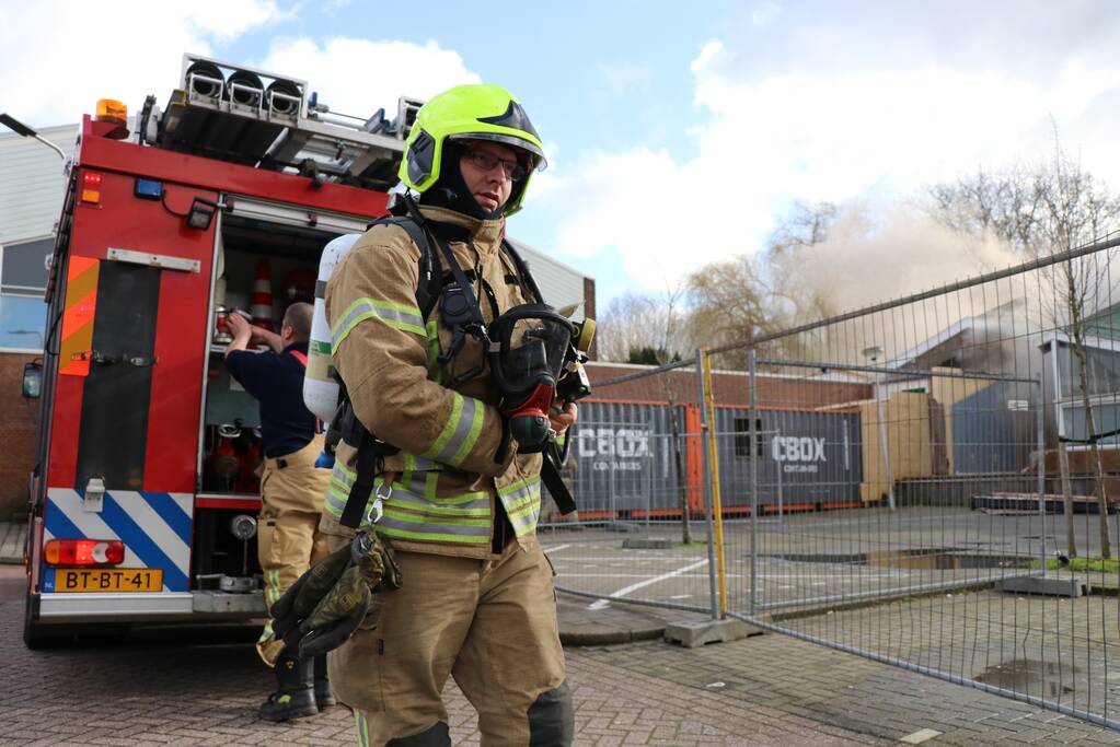 Uitslaande brand in slooppand