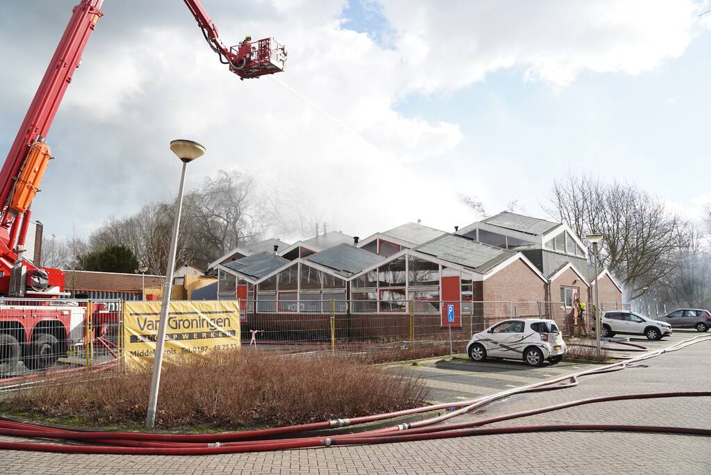 Uitslaande brand in slooppand