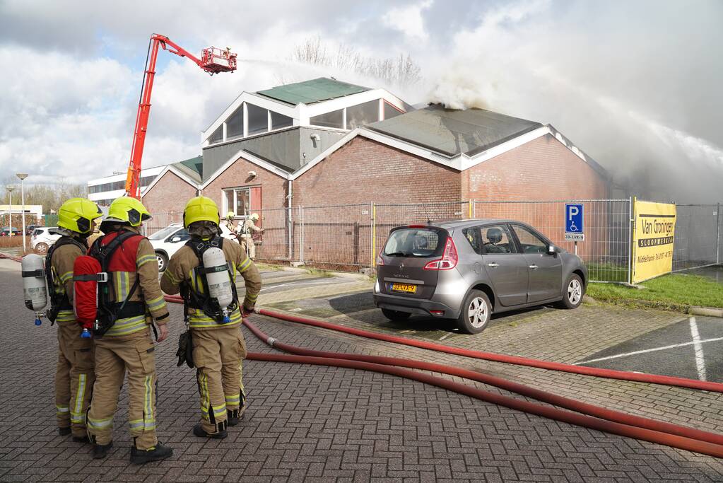 Uitslaande brand in slooppand