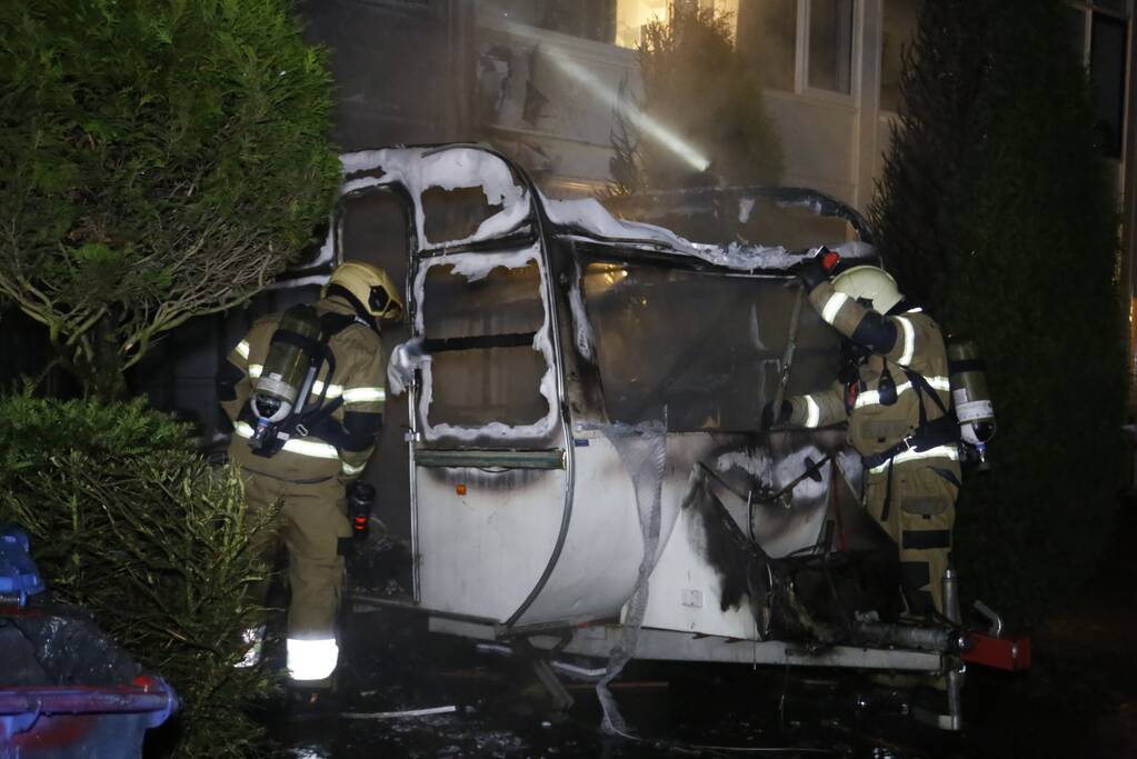 Brand verwoest caravan