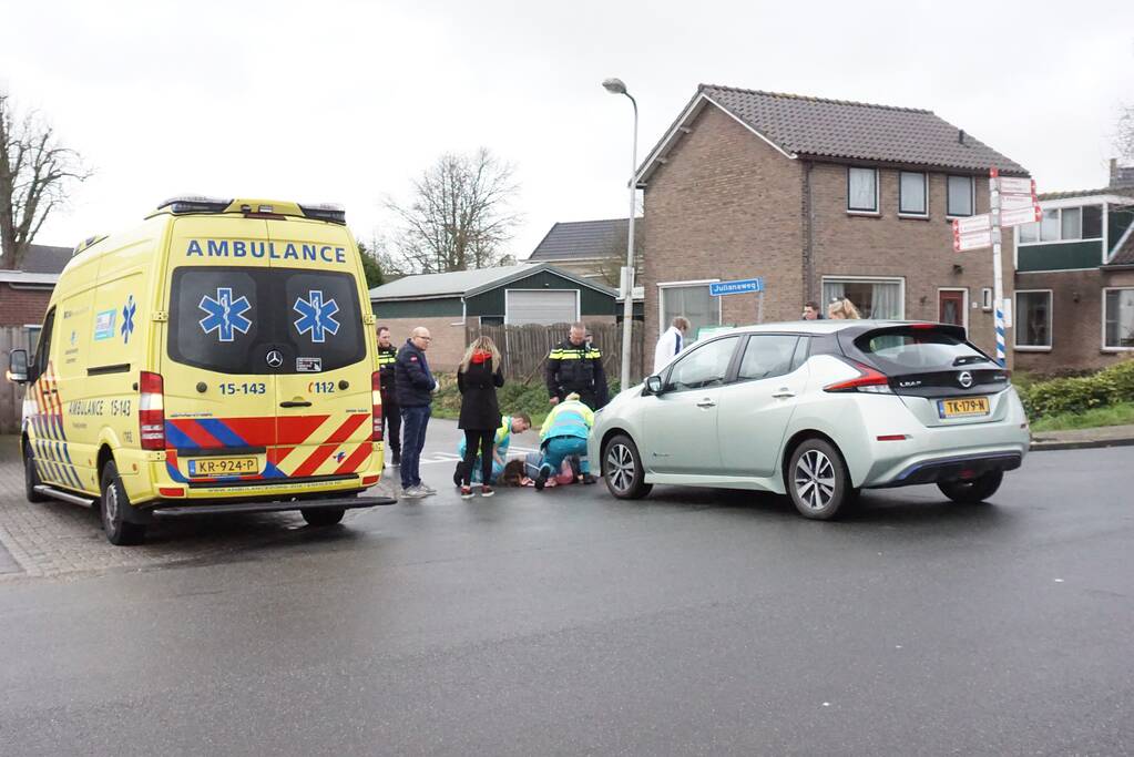 Fietsster gewond bij aanrijding