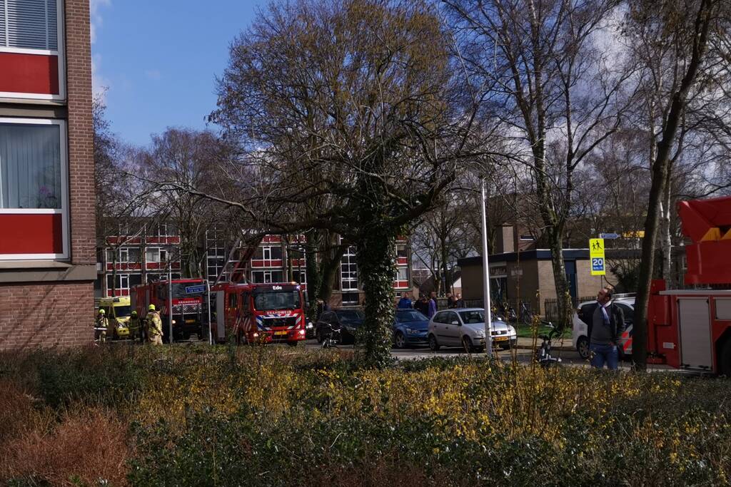 Brand in woning portiekflat
