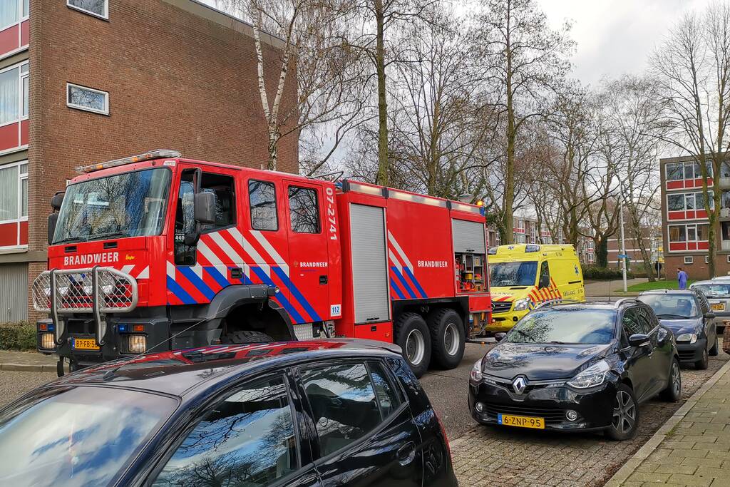 Brand in woning portiekflat