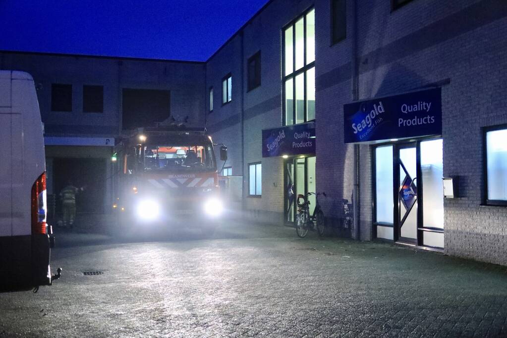 Visgroothandel vol rook na brand in koelcel