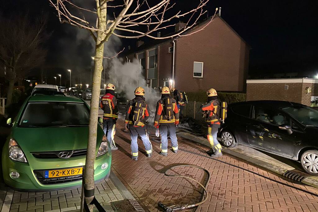 Auto flink beschadigd na brand