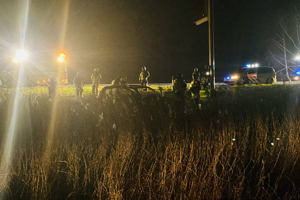 Bestuurder spoorloos na eenzijdig ongeval