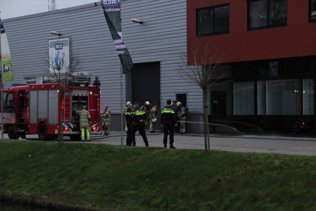 Brand in werkplaats Trilo
