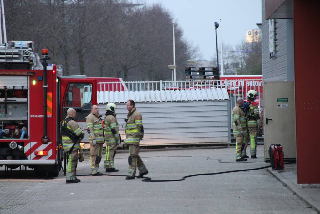 Brand in werkplaats Trilo