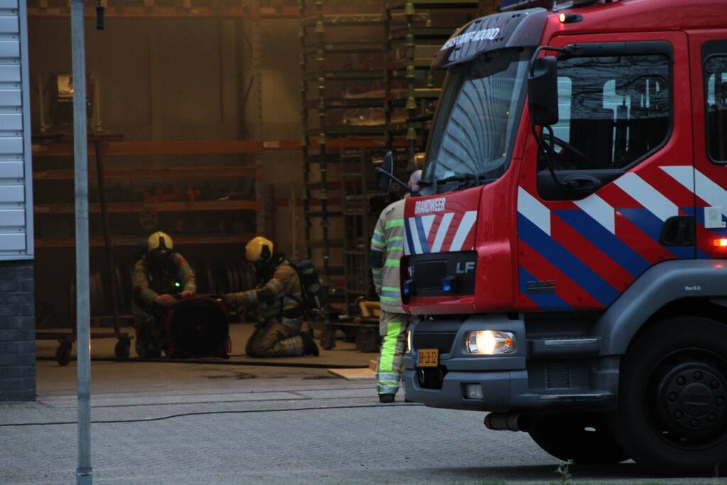 Brand in werkplaats Trilo