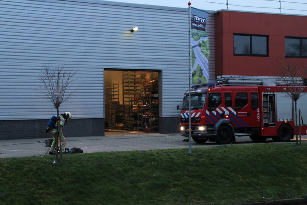 Brand in werkplaats Trilo