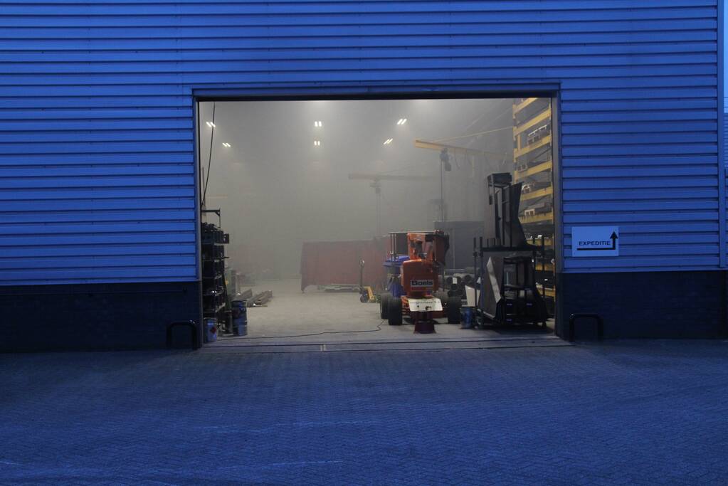 Brand in werkplaats Trilo