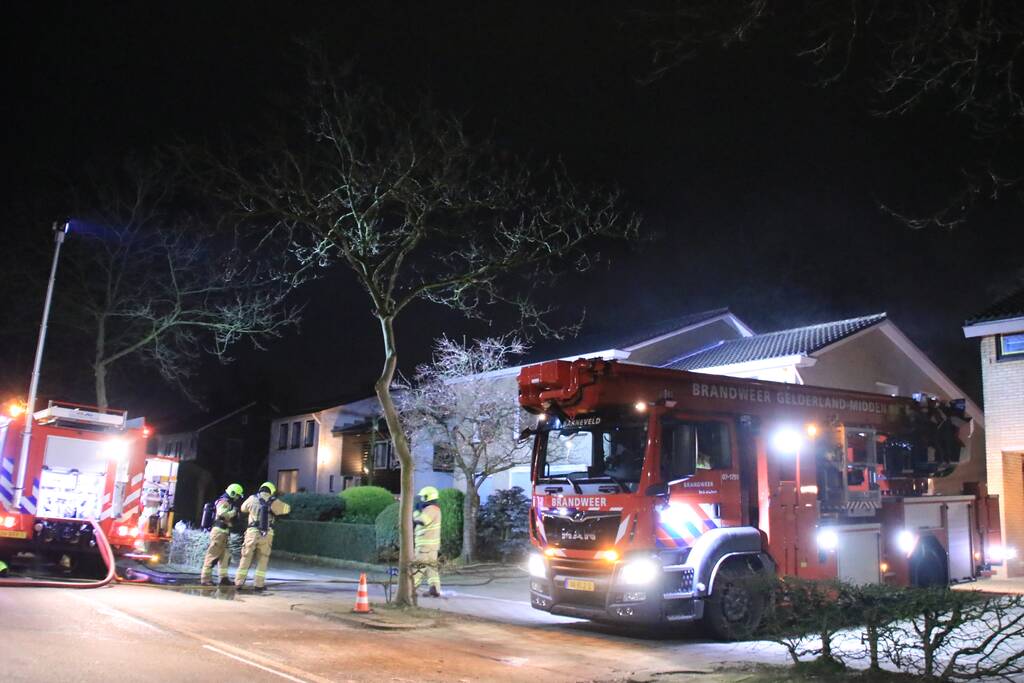 Wasmachine of droger vat vlam in woning