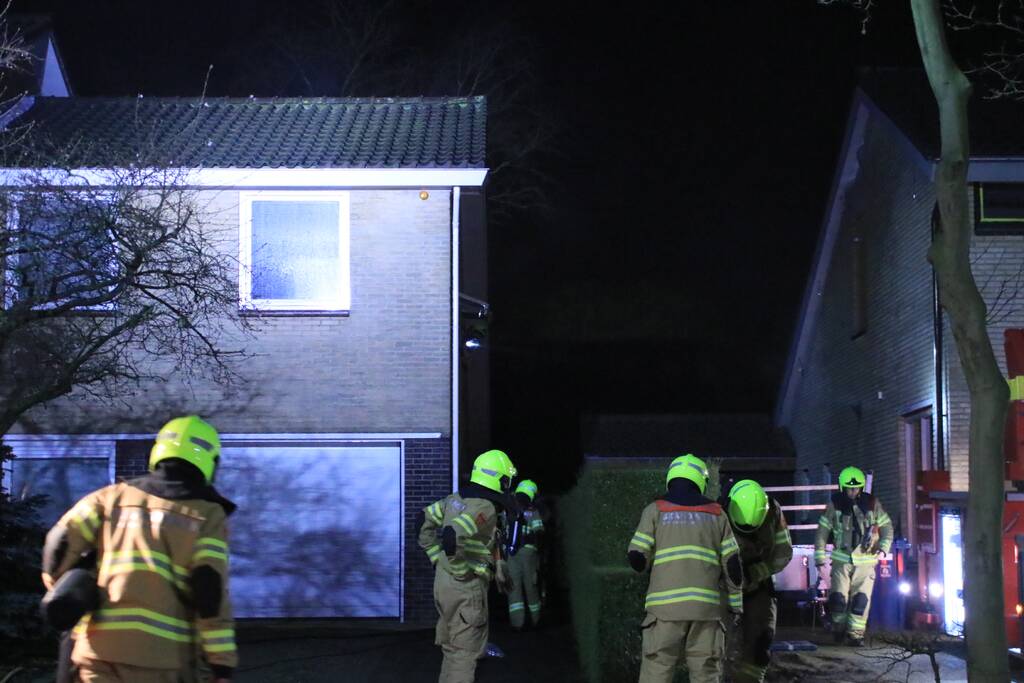 Wasmachine of droger vat vlam in woning