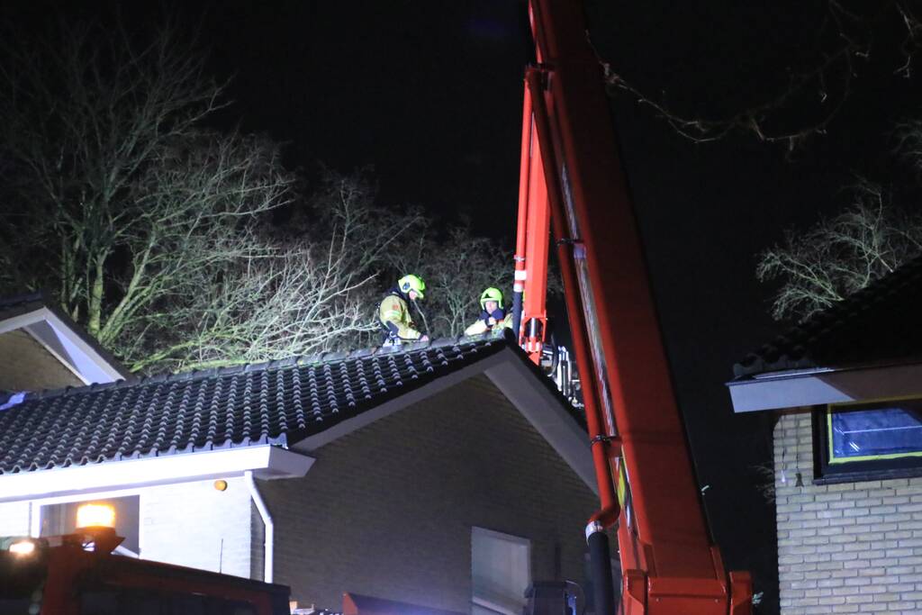 Wasmachine of droger vat vlam in woning