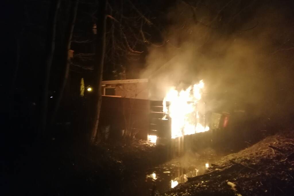 Flinke brand bij opslagplaats Theehuis De Leidsehout