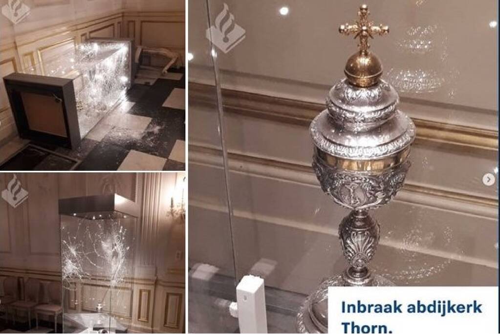 Vernielingen en kostbare kelken gestolen uit Abdijkerk