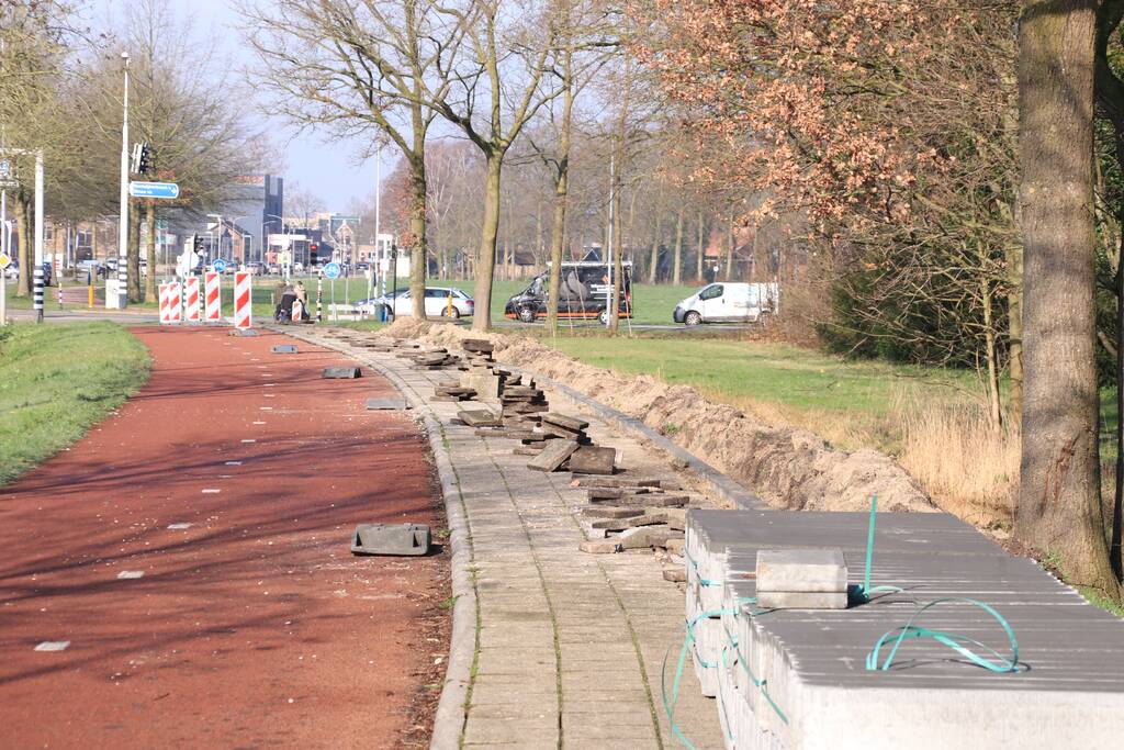 Wegafzetting verplaatst naar mobiel toilet