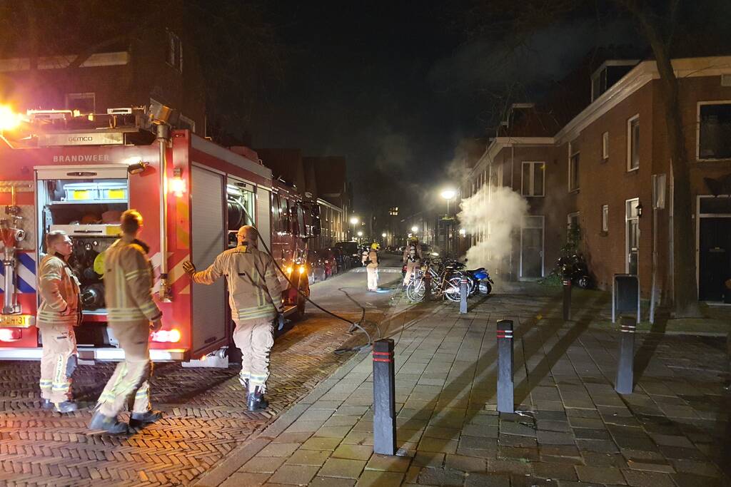 Scooter verwoest door brand