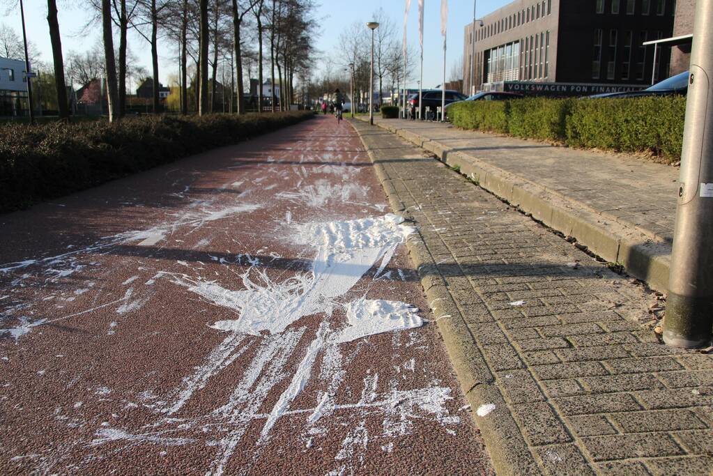 Fietspad onder de verf