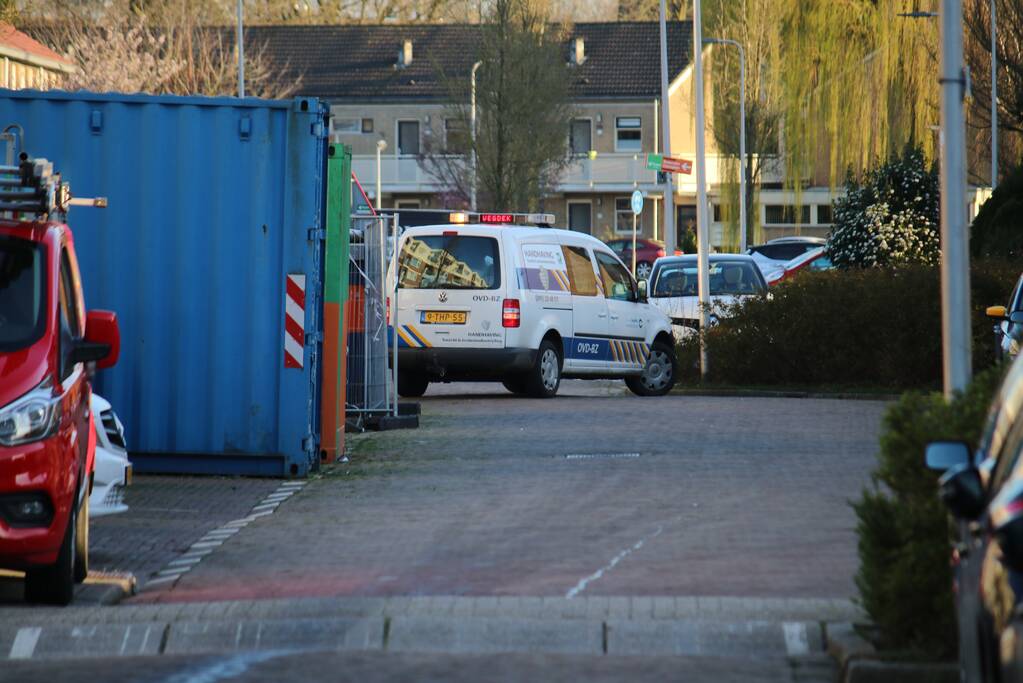 Straat besmeurd met olie