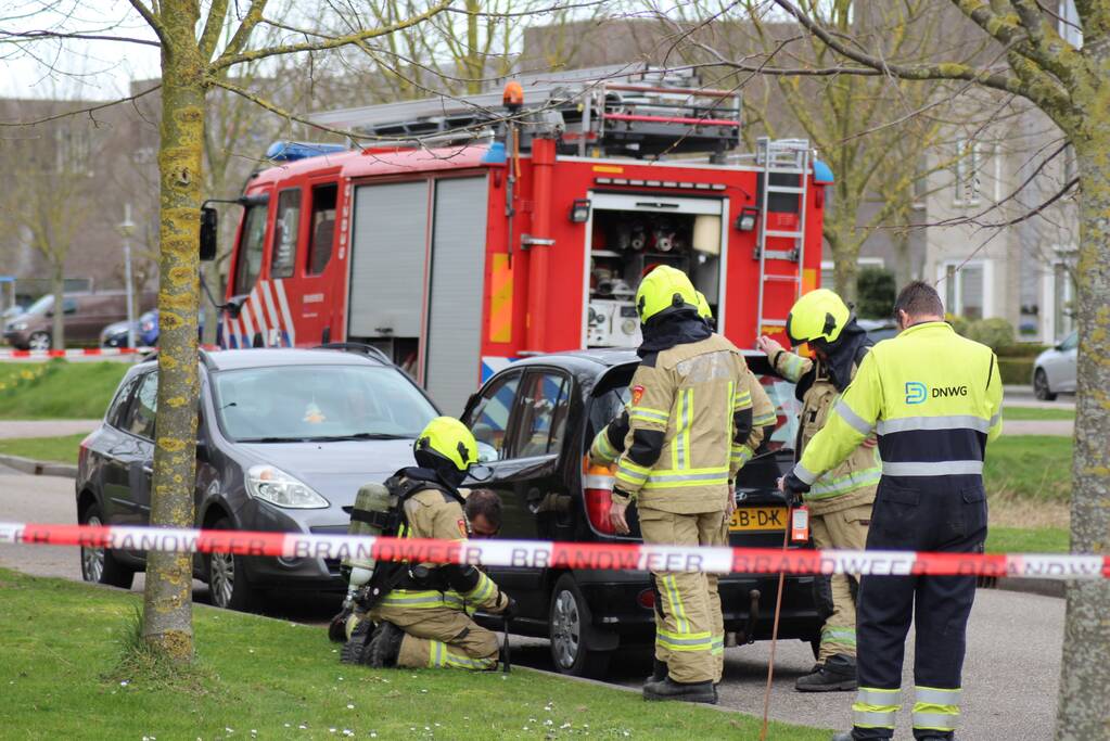 Benzine lekkende auto blijkt gas lek
