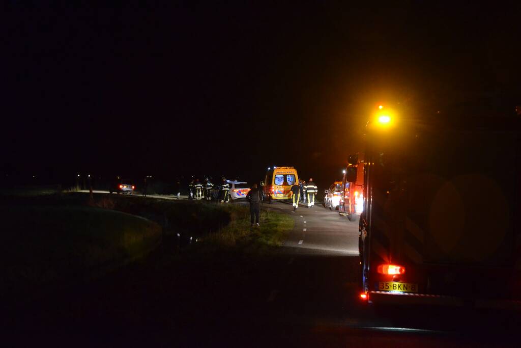 Auto op de kop te water