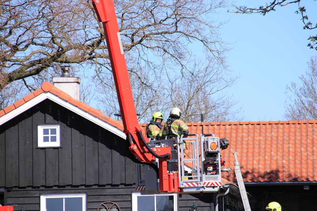 Brand in schoorsteen snel onder controle