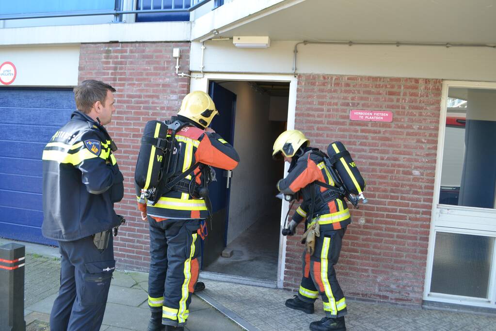 Gaslucht in kelderruimte flatwoning