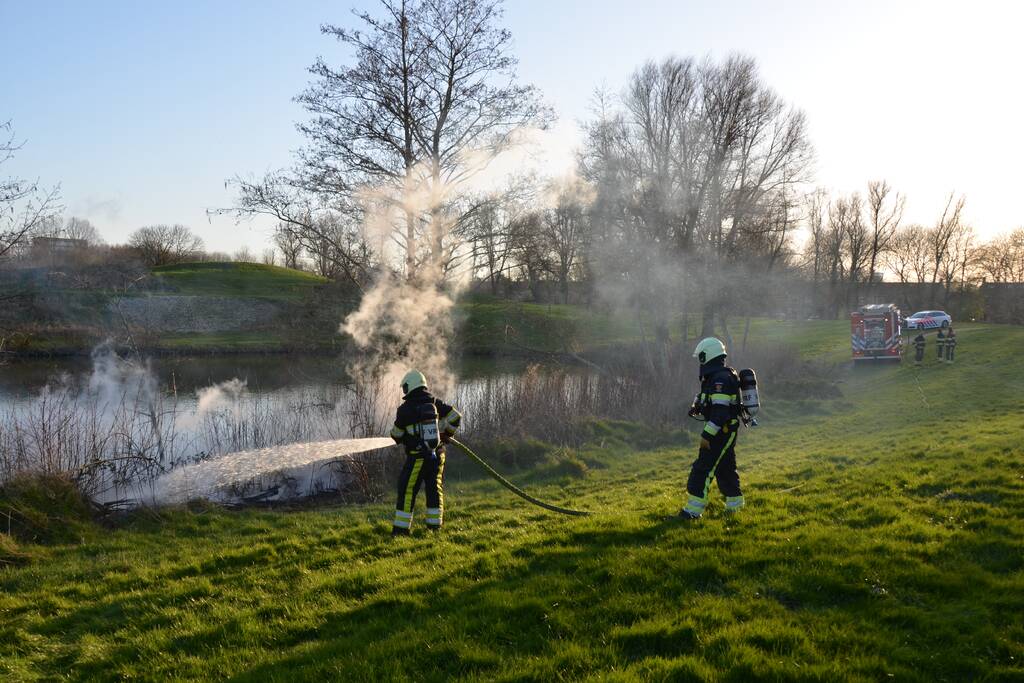 Bosschage in park in brand