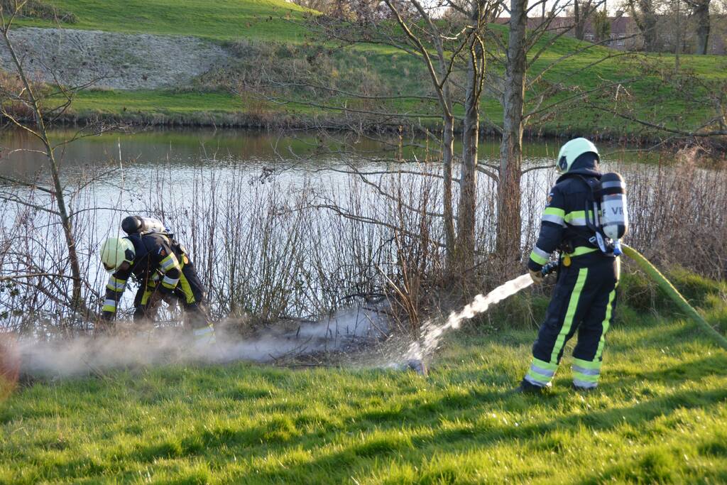 Bosschage in park in brand