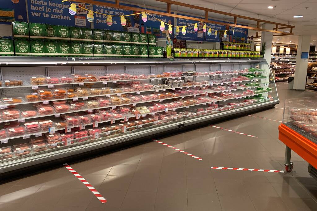 Albert Heijn zet afzetgebied in om afstand te houden
