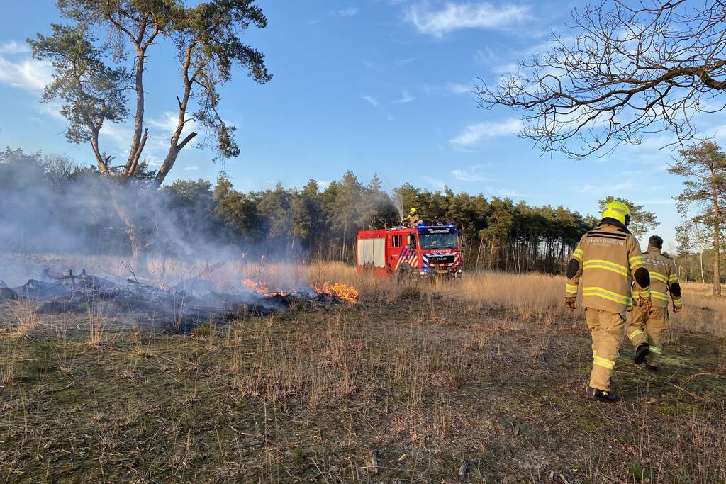 Brand op natuurterrein
