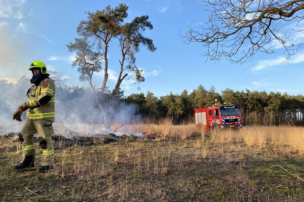 Brand op natuurterrein