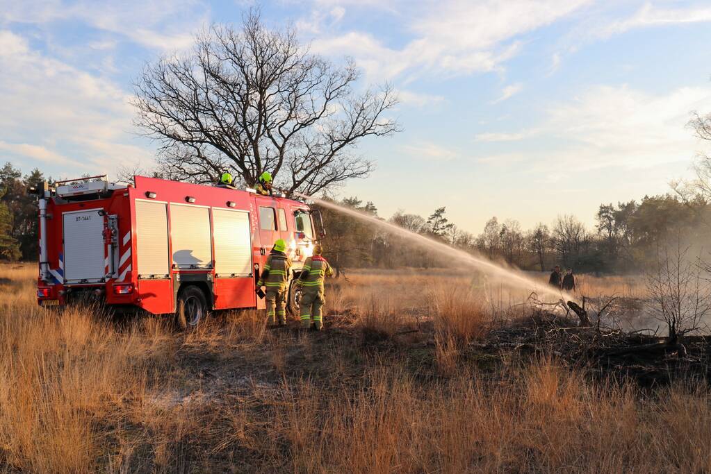 Brand op natuurterrein
