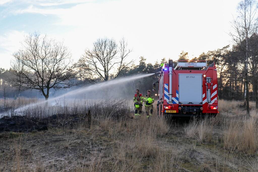 Brand op natuurterrein