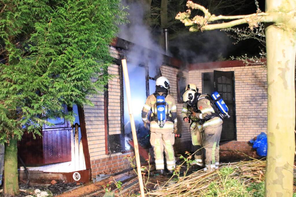 Stacaravan volledig uitgebrand