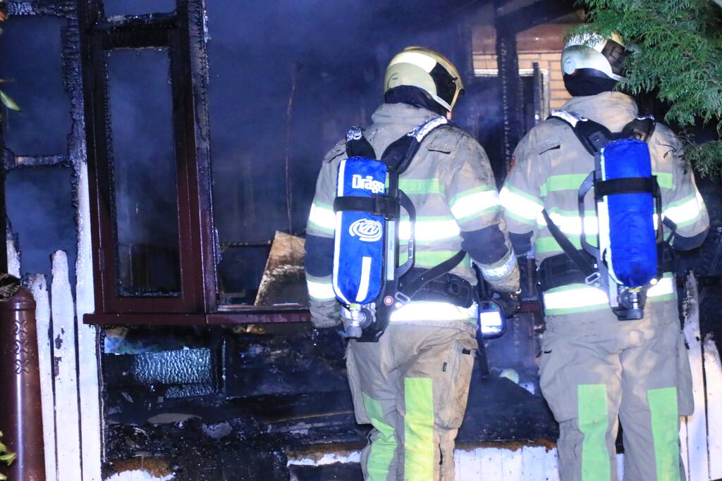 Stacaravan volledig uitgebrand