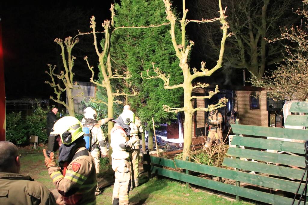 Stacaravan volledig uitgebrand