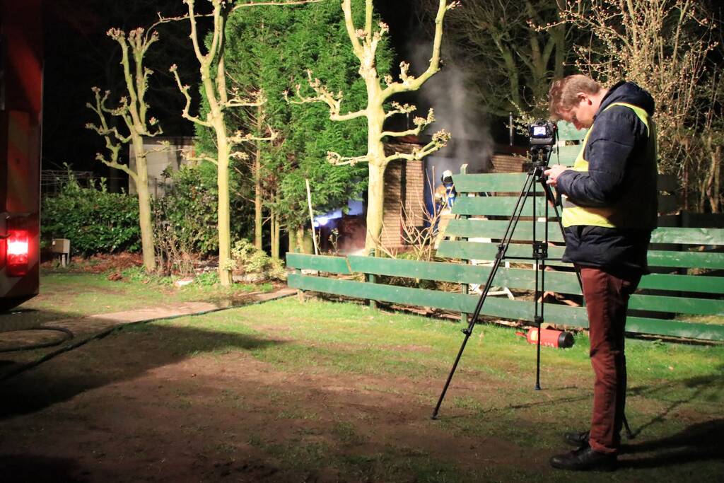 Stacaravan volledig uitgebrand