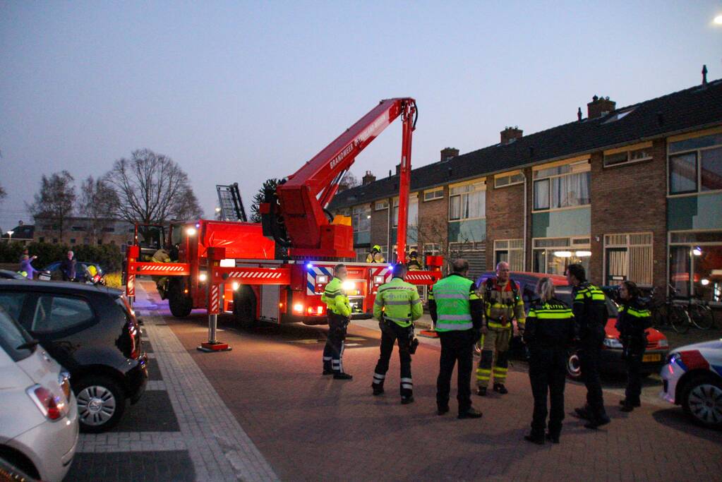 Brand op zolder van woning