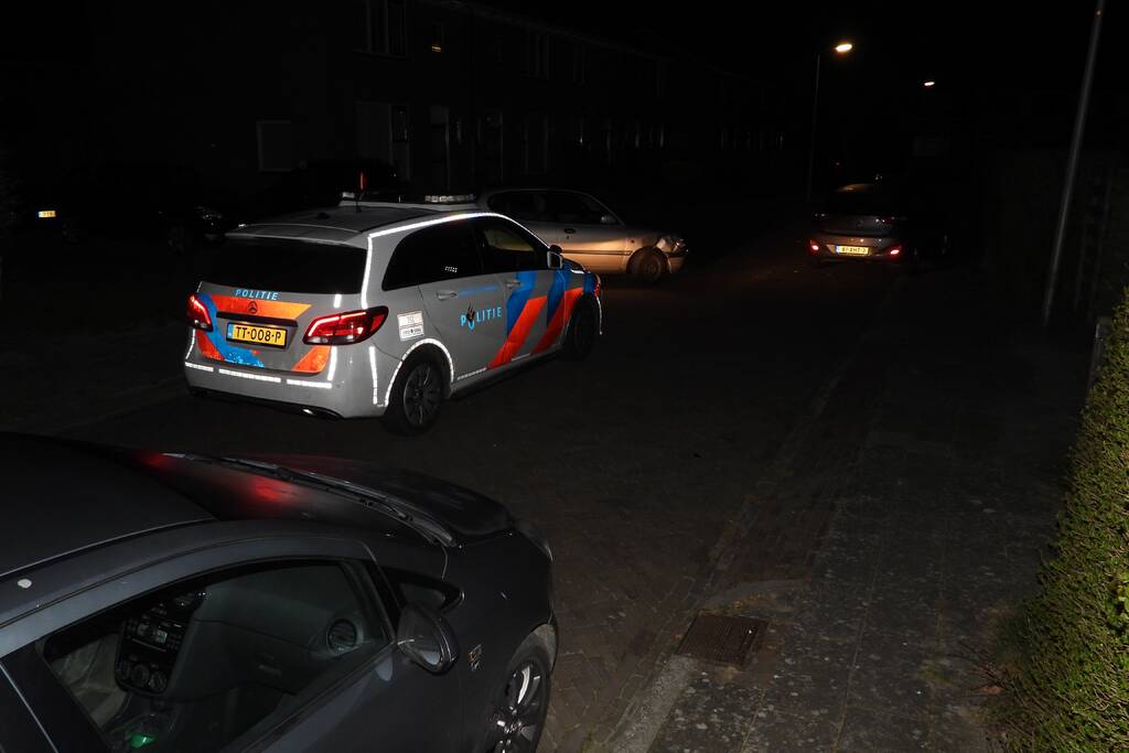 Automobilist ramt geparkeerde auto's