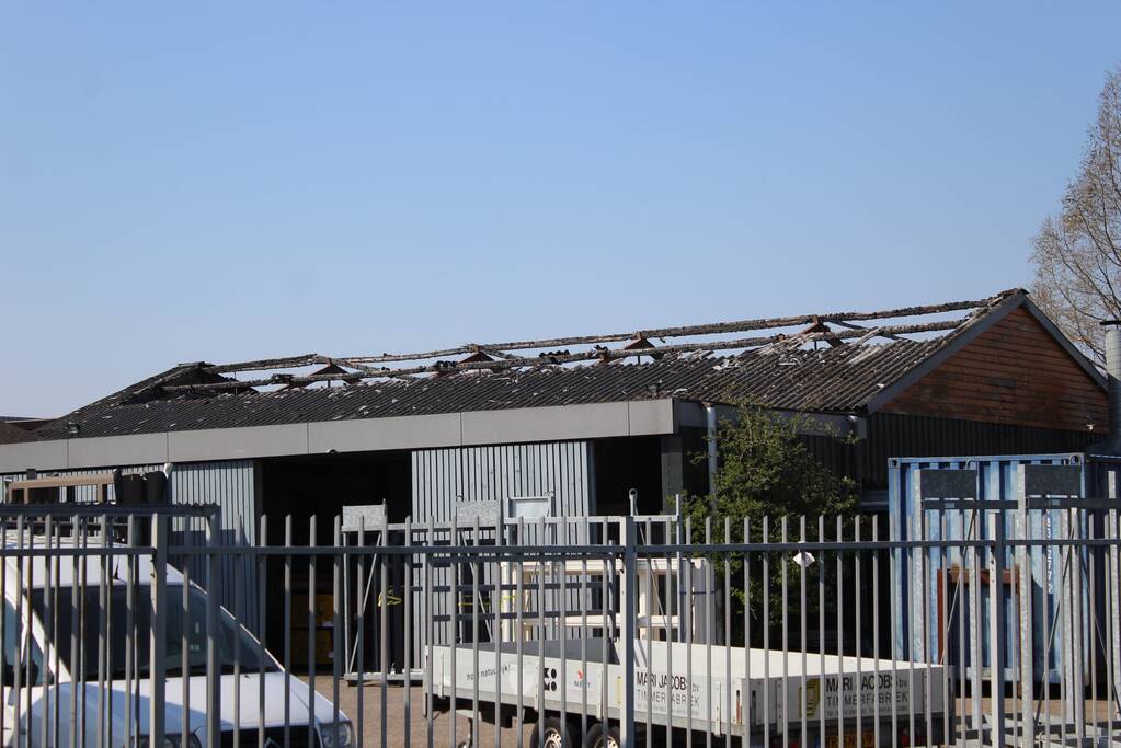 Day after grote brand Mari Jacobs timmerfabriek op industrieterrein