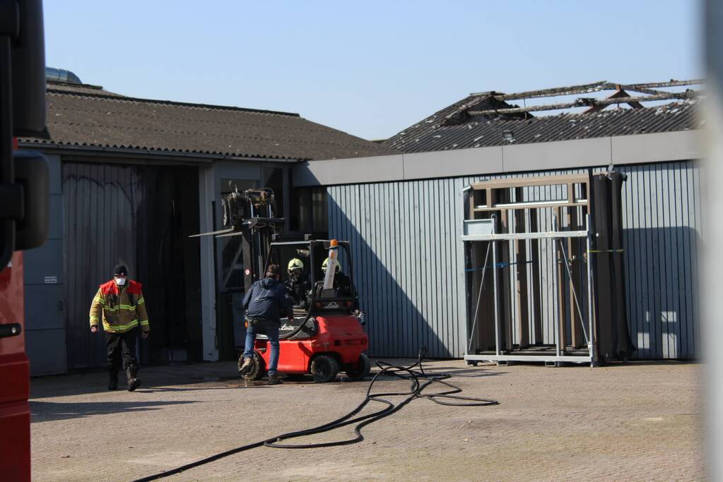 Day after grote brand Mari Jacobs timmerfabriek op industrieterrein