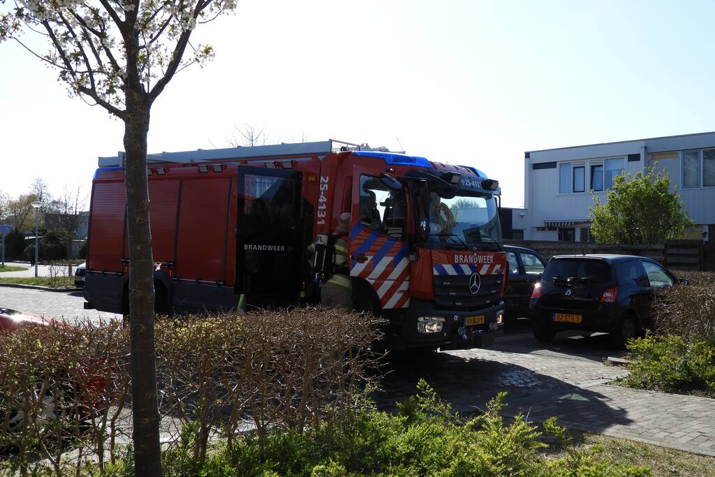 Brand in keuken van woning