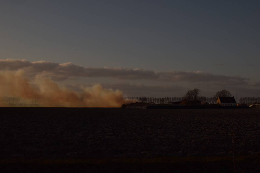Flinke rookontwikkeling bij brand in composthoop