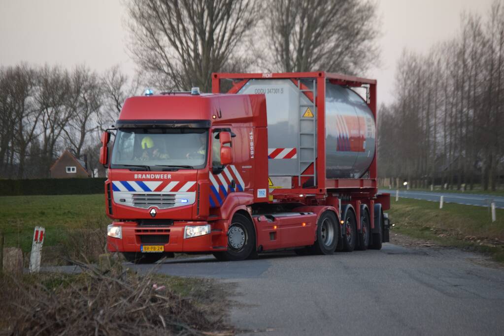 Flinke rookontwikkeling bij brand in composthoop