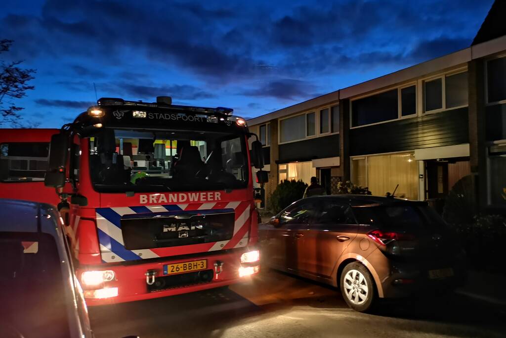 Koolmonoxide-alarm gaat af in woning