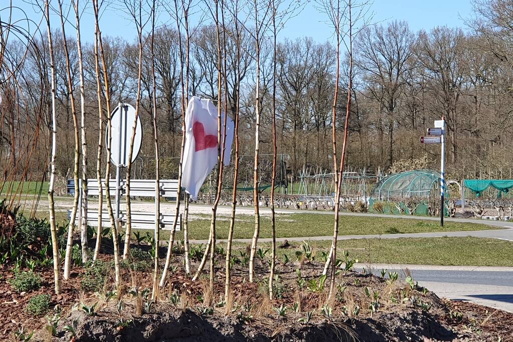 Rotonde versierd met hartjes-shirts