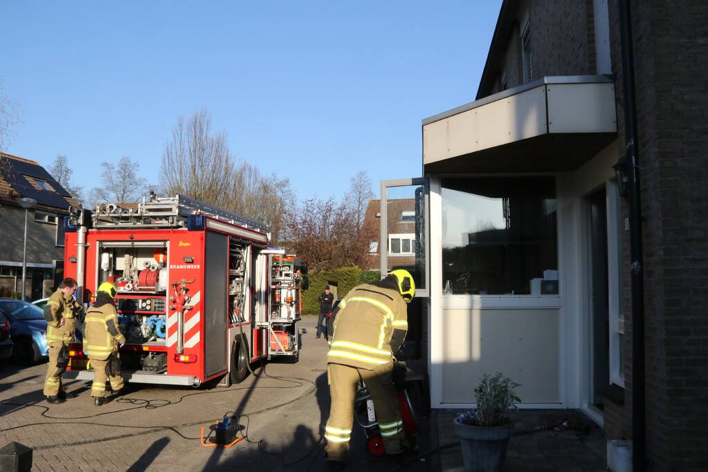 Brand in woning geblust door bewoners